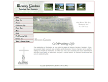 Tablet Screenshot of memorygardenscemetery.com