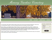 Tablet Screenshot of memorygardenscemetery.ca